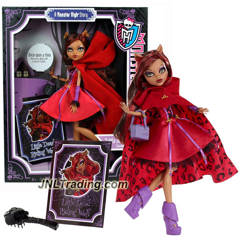 Mattel Year 2012 Monster High "Once Upon a Time Story" Series 11 Inch Doll Set - Clawdeen Wolf as "Little Dead Riding Wolf" with Basket, Hairbrush and Storybook Cover Shot