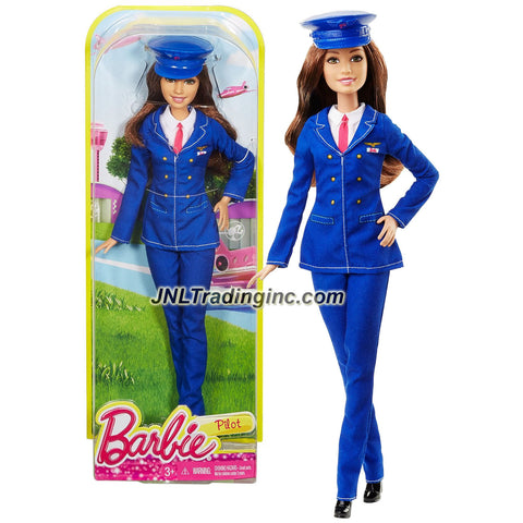 Mattel Year 2015 Barbie Career Series 12 Inch Doll - TERESA as PILOT (DHB66) with Removable Pilot Hat
