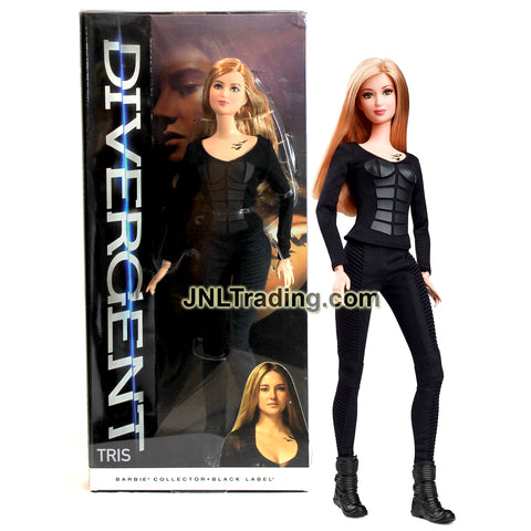 Year 2013 Barbie Collector Black Label Series Divergent 12 Inch Doll - TRIS BCP69 in Dauntless Training Outfit with Doll Stand