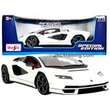 Maisto Special Edition Series 1:18 Scale Die Cast Car - White Sports Coupe LAMBORGHINI COUNTACH LPI 800-4 with Display Base
