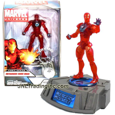 Hasbro Year 2011 Marvel Universe Comic Series Exclusive 4 Inch Tall Action Figure - EXTREMIS IRON MAN with Light-Up Base
