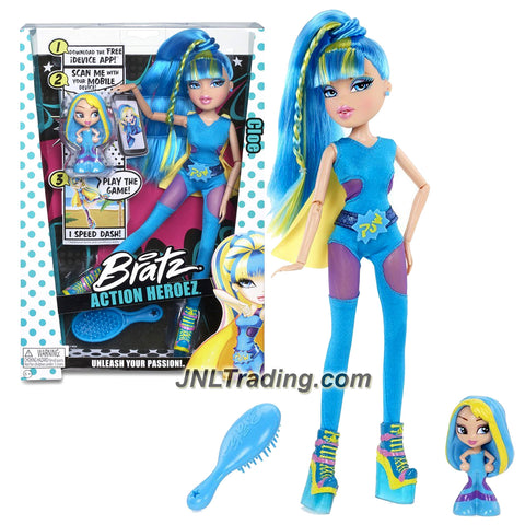 MGA Entertainment Bratz Action Heroez Series 12 Inch Doll Set - Speed Dash CLOE with Mini Doll and Hairbrush