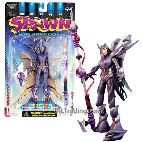 Year 1997 McFarlane Toys Manga Spawn Series 7 Inch Tall Figure - THE GODDESS with Staff, Helmet, Wings and Removable Blade