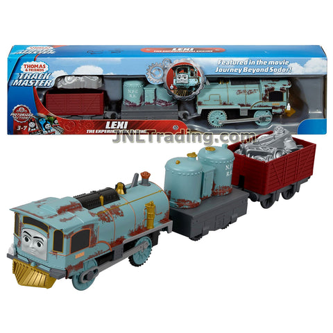 Thomas & Friends Year 2017 Trackmaster Journey Beyond Sodor Series Motorized Railway 3 Pack Train Set - LEXI The Experimental Engine with Metal Scrap Wagon and Gas Tanks