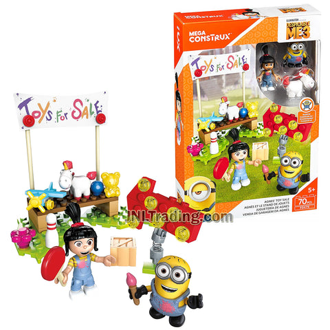 Year 2016 Mega Construx Despicable Me 3 Series Set FDX79 - AGNES' TOY SALE with Agnes, Minion and Fluffy the Unicorn Minifigures (Total Pieces: 70)