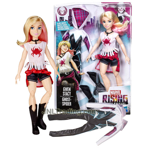 Year 2018 Marvel Rising Secret Warriors Series 11 Inch Tall Figure : Gwen Stacy with Necklace and Ghost-Spider Uniform