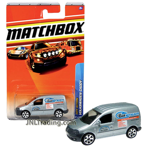Year 2009 Matchbox City Action Series 1:64 Scale Die Cast Metal Car #65 - Silver Quick Steam Cleaners Van VOLKSWAGEN CADDY