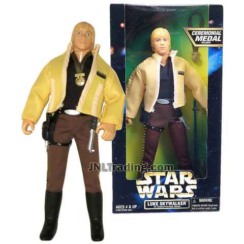 Star Wars Year 1997 A New Hope Action Collection Series 12 Inch Tall Fully Poseable Figure - LUKE SKYWALKER in Ceremonial Gear Plus Ceremonial Medal and Lightsaber