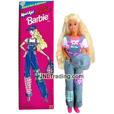 Year 1995 Barbie Special Edition Series 12 Inch Doll - WACKY WAREHOUSE KOOL AID Caucasian Model BARBIE with Hat and Bag