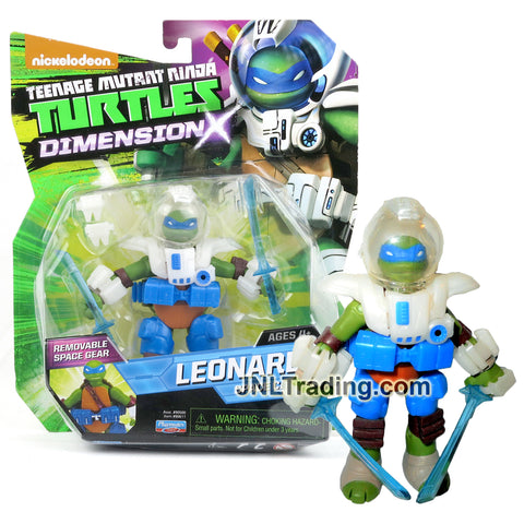 Year 2015 Teenage Mutant Ninja Turtles TMNT Dimension X Series 5 Inch Tall Figure - Space Captain LEONARDO with Space Suit and Katana Swords