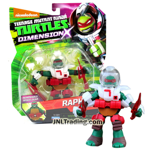 Year 2015 Teenage Mutant Ninja Turtles TMNT Dimension X Series 5 Inch Tall Figure - Space Battler RAPHAEL with Space Suit and Sais