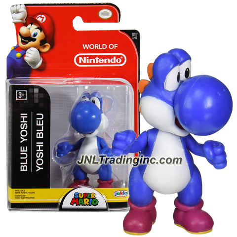 Jakks Pacific Year 2015 World of Nintendo "Super Mario" Series 3 Inch Tall Mini Figure - BLUE YOSHI