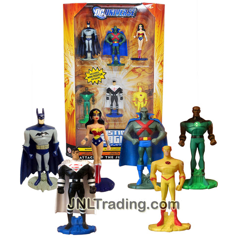 Mattel Year 2008 DC Universe Justice League Unlimited 6 Pack 3 Inch Tall Figure - ATTACK OF THE JUSTICE LORDS with BATMAN, MARTIAN MANHUNTER, WONDER WOMAN, GREEN LANTERN, SUPERMAN and THE FLASH