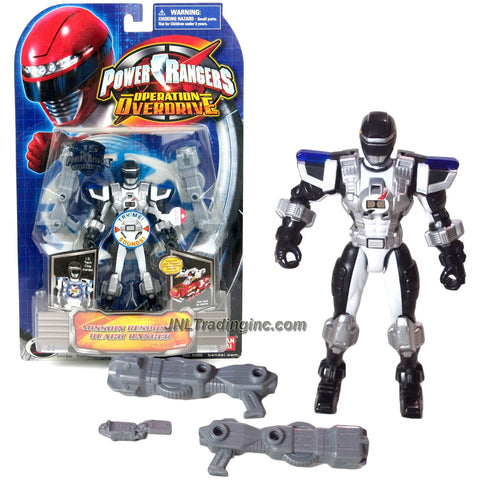 Bandai Year 2007 Power Rangers Operation Overdrive Series 6 Inch Tall Action Figure - Mission Response BLACK RANGER with I.D. Tech Chip Inside and 2 Blaster Rifles