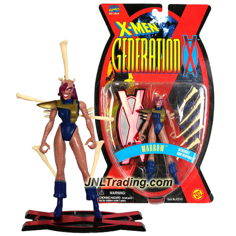 Marvel Comics Year 1996 X-Men Generation X 5 Inch Tall Figure - MARROW with Bone Blades and Gen-X Display Base