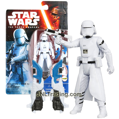 Hasbro Year 2015 Star Wars The Force Awakens Series 4 Inch Tall Figure - First Order SNOWTROOPER with Blaster Rifle Plus Build A Weapon Part #2