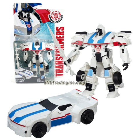 Hasbro Year 2014 Transformers Robots in Disguise Animation Series Deluxe Class 5 Inch Tall Robot Action Figure - AUTOBOT JAZZ with Battle Lance (Vehicle Mode: Sports Car)