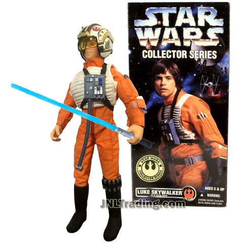 Star Wars Year 1996 Collector Series 12 Inch Tall Fully Poseable Figure - LUKE SKYWALKER in Authentically Styled X-Wing Gear with Helmet, Harness, Galaxy Map and Lightsaber