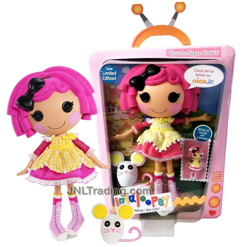 Lalaloopsy Sew Magical! Sew Cute! Limited Edition 12 Inch Tall Button Doll - Crumbs Sugar Cookie with Pet Mouse and Mini 3 Inch Doll