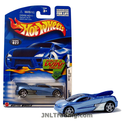 Year 2001 Hot Wheels 2002 First Editions Series 1:64 Scale Die Cast Car Set #15 - Light Blue Sports Coupe BACKDRAFT