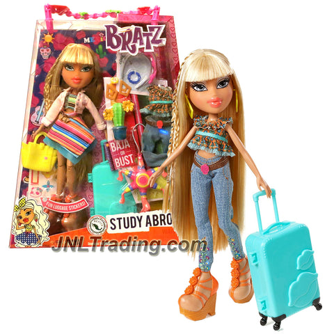 MGA Year 2015 Bratz Study Aborad Series 10 Inch Doll Set - RAYA to Mexico with 2 Outfits, Cactus Pot, Suitcase, Earrings, Purse Charm and Hairbrush
