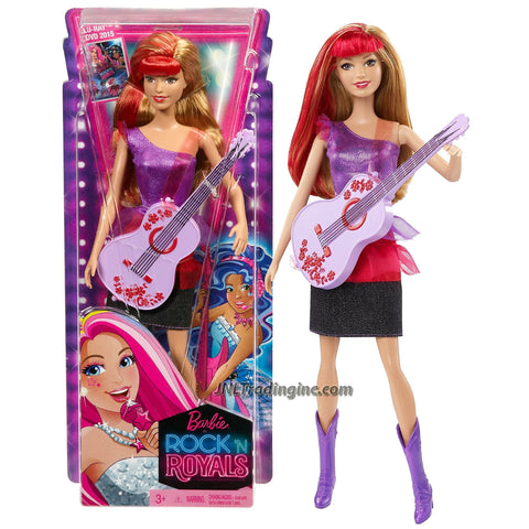 Mattel Year 2014 Barbie Rock'N Royals Series 12 Inch Doll Set - Country Pop Star RAYNA (CKB63) with Guitar