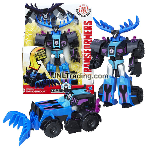 Transformer Year 2016 Robots In Disguise Combiner Force Series 3 Steps Change 9 Inch Tall Figure - Seismic Strike THUNDERHOOF (Vehicle Mode: Tractor)