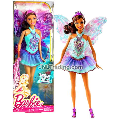 Year 2013 Barbie Fashion Mix & Match Series 12 Inch Doll - Hispanic Blue Fairy TERESA BCP21 with Tiara and Wings