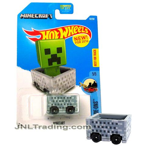 Year 2016 Hot Wheels HW Ride-Ons Series 1:64 Scale Die Cast Car Set 5/5 - MINECART from Minecraft