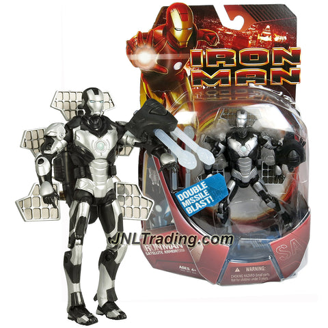 Hasbro Year 2007 Iron Man Series 1 Movie 6 Inch Tall Figure - Satellite Armor IRON MAN with Double Missile Blaster