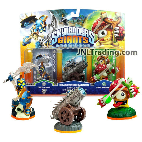 Activision Skylanders Giants Battle Pack Set CHOP CHOP, DRAGONFIRE CANNON and SHROOMBOOM