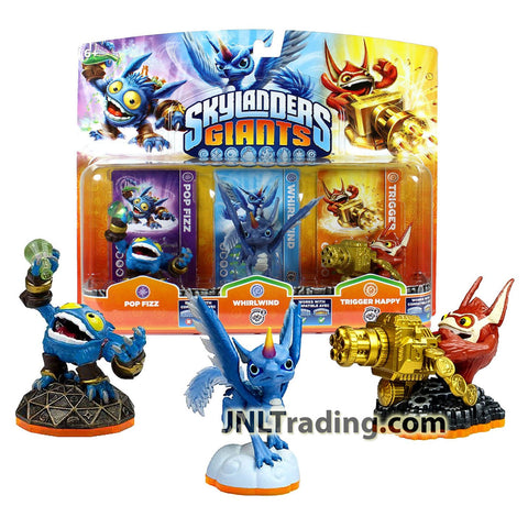 Activision Skylanders Giants Series 3 Pack Set POP FIZZ, WHIRLWIND and TRIGGER HAPPY