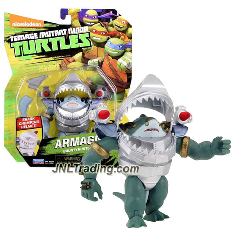 Playmates Year 2016 Nickelodeon Teenage Mutant Ninja Turtles 4 Inch Tall Action Figure - Bounty Hunter Space Shark ARMAGGON with Removable Tail & Fin
