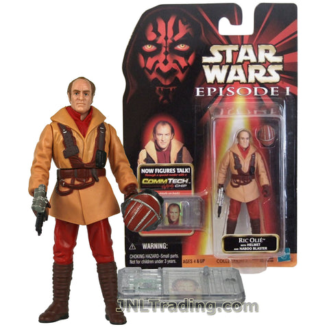 Star Wars Year 1998 The Phantom Menace Series 4 Inch Tall Figure - Pilot RIC OLIE with Helmet, Naboo Blaster and CommTech Chip