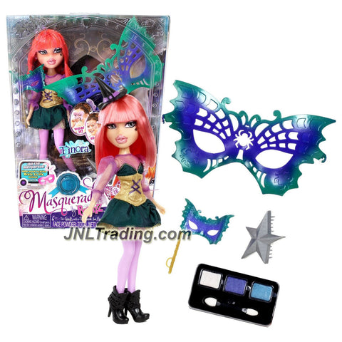 MGA Entertainment Bratz Masquerade Series 10 Inch Doll - FINORA with Mask and Hairbrush Plus 3 Color Face Powder and Mask for You