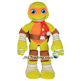 Just Play Year 2016 Nickelodeon Teenage Mutant Ninja Turtles TMNT 34 Inch Tall Plush Figure - MICHELANGELO with Christmas Scarf