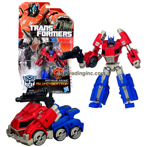 Hasbro Year 2011 Transformers Generations Fall of Cybertron Series Deluxe Class 6 Inch Tall Robot Action Figure - Autobot OPTIMUS PRIME with Ion Cannon (Vehicle Mode: Cybertronian Truck)