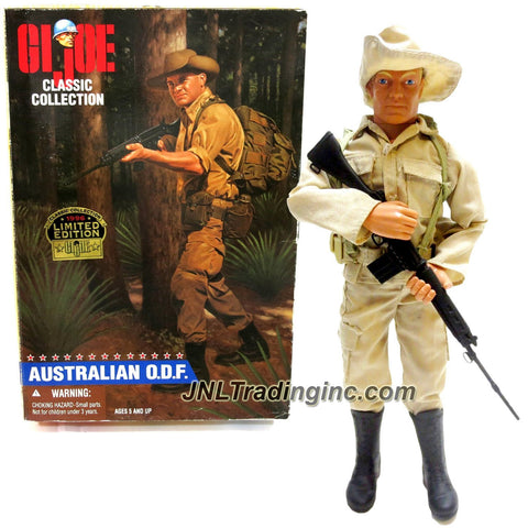 Hasbro Year 1996 Limited Edition G.I. JOE Classic Collection 12 Inch Tall Soldier Figure - AUSTRALIAN O.D.F. (Blonde Version) with Slouch Hat, Boots, Rucksack, Pouches, Canteen Plus Automatic Rifle