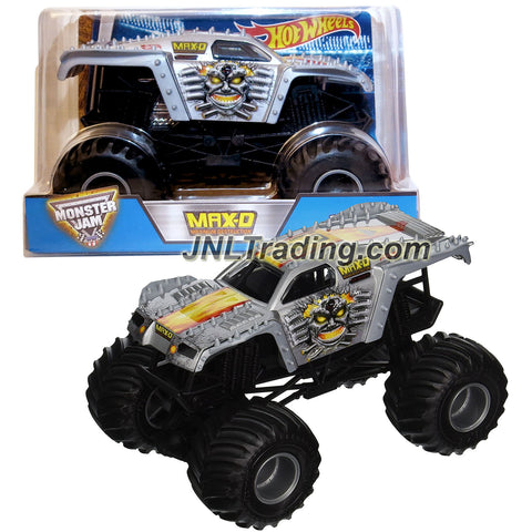Hot Wheels Year 2016 Monster Jam 1:24 Scale Die Cast Metal Body Official Truck - 11 Times Champion Maximum Destruction MAX-D (DHY74) with Monster Tires, Working Suspension and 4 Wheel Steering