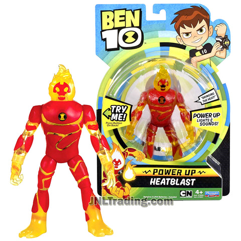 Cartoon Network Year 2017 Ben 10 Series 6 Inch Tall Electronic Figure - Power Up HEATBLAST with Lights and Sounds