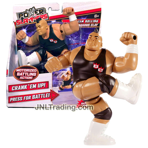 Mattel Year 2012 WWE Power Slammers Series 4 Inch Tall Motorized Wrestler Battling Action Figure - Steam Rolling BRODUS CLAY (No Batteries Required)