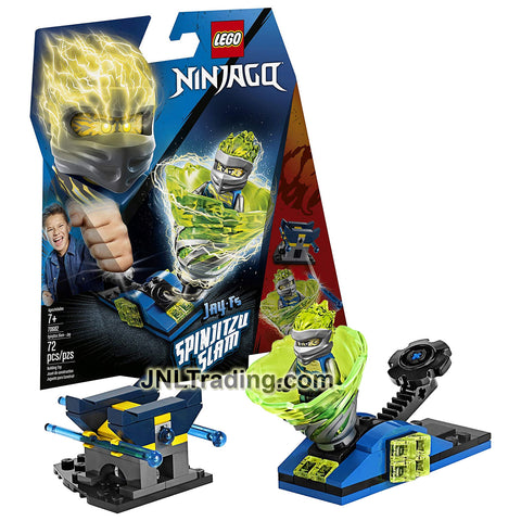 Year 2019 Lego Ninjago Spinjitzu Slam Series Set #70682 - JAY FS with Tornado Spinner, Brick Launcher and Shooter Base (Pcs: 72)