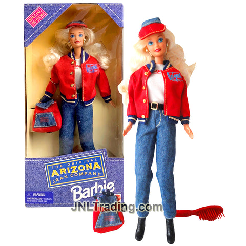 Year 1995 Special Edition 12 Inch Doll - THE ORIGINAL ARIZONA JEAN COMPANY Caucasian Model BARBIE with Hat and Backpack