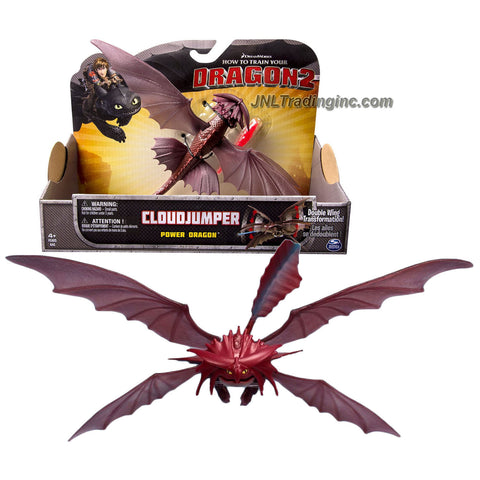 Spin Master Year 2014 Dreamworks "How to Train Your Dragon 2" Series 10 Inch Long Figure - Power Dragon CLOUDJUMPER with Double Wing Transformation, Mouth Missile Launcher and Spiral Fire Missile