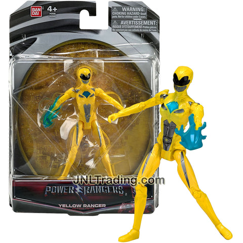Bandai Year 2016 Saban's Power Rangers Movie Series 5 Inch Tall Action Figure - Action Hero YELLOW RANGER with Blue Flame