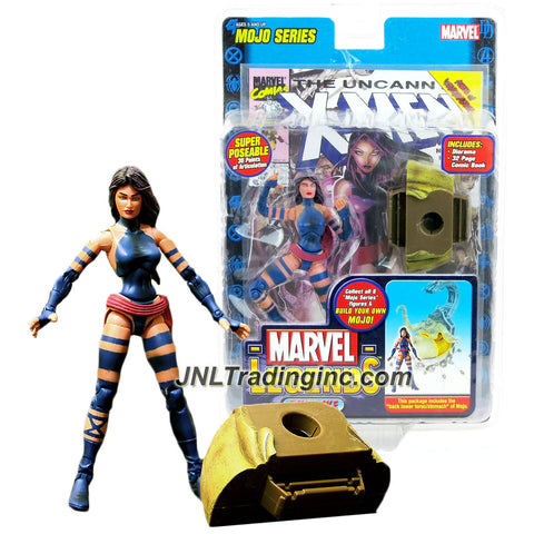 ToyBiz Year 2006 Marvel Legends Mojo Series 6 Inch Tall Action Figure - PSYLOCKE with 30 Points of Articulation, Diorama, Comic Book and Mojo's Back Lower Torso/Stomach