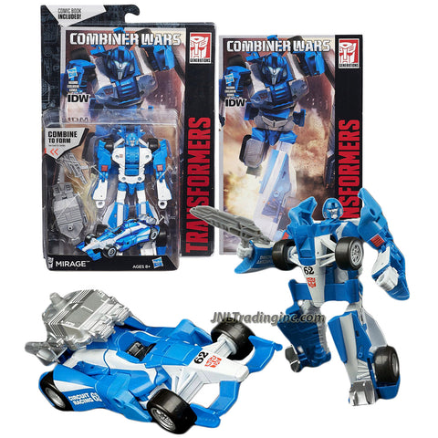 Hasbro Year 2015 Transformers Generations Combiner Wars Series 5-1/2 Inch Tall Robot Figure - Autobot MIRAGE with Blaster and Optimus Maximus' Left Hand and Comic Book (Vehicle Mode: Drag Race Car)