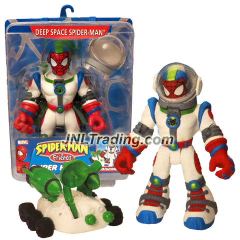 ToyBiz Year 2005 Marvel Spider-Man & Friends Super Heroes Series 6 Inch Tall Figure - DEEP SPACE SPIDER-MAN with Helmet and Rover/Backpack