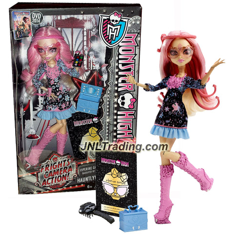 Mattel Year 2013 Monster High "Frights, Camera, Action!" Hauntlywood Series 11 Inch Doll Set - VIPERINE GORGON (BDD85) "Daughter of Stheno" with Make-Up Box, Face Brush, Hairbrush and Doll Stand