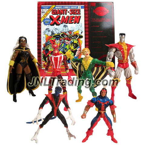 Marvel Comics Year 1997 Collector Edition "Giant-Size X-Men" 6 Pack Figure Set - STORM, COLOSSUS, NIGHTCRAWLER, SUNFIRE, BANSHEE & THUNDERBIRD